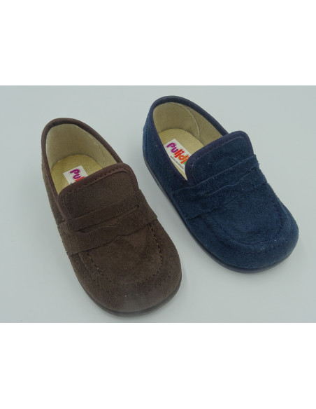 mocasin de serratex con suela de goma para nino