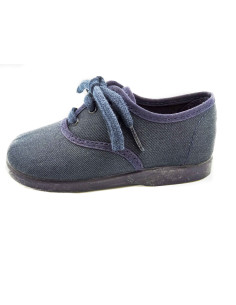 bamba de tela con los cordones al tono para nino 2