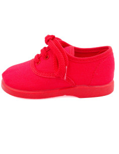 bamba de tela con los cordones al tono para nino 2