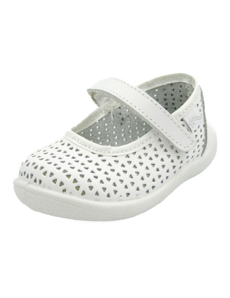 mercedita de piel caladitas con cierre de pegar