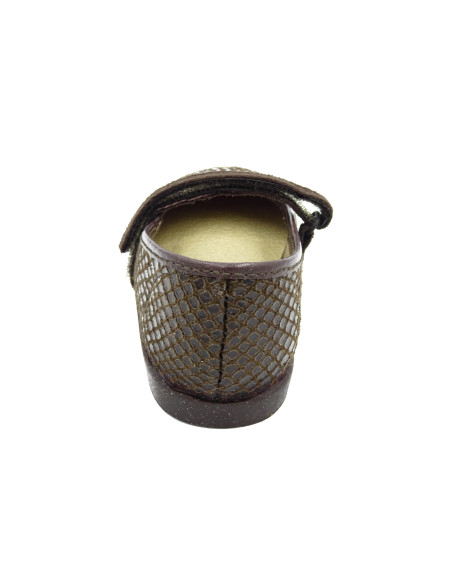 mercedita de nina con dibujo de piel de serpiente