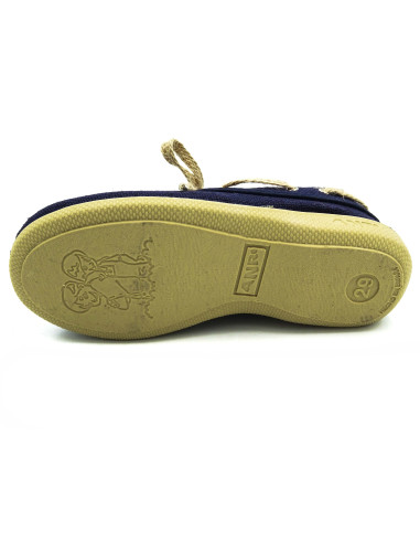 nautico de lino para nino con cordon de esparto y suela de caucho