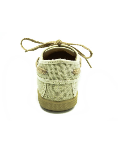 nautico de lino para nino con cordon de esparto y suela de caucho
