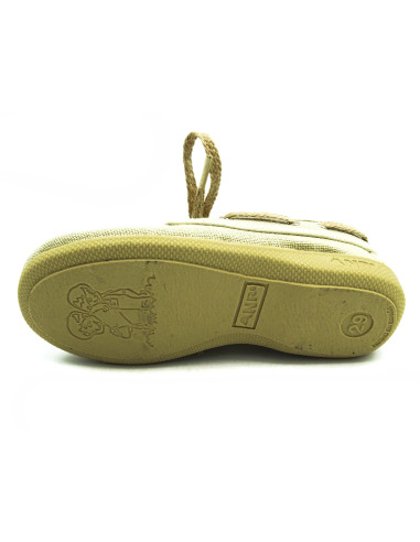 nautico de lino para nino con cordon de esparto y suela de caucho