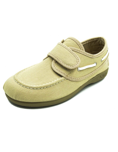 nautico de tela para nino con suela de caucho