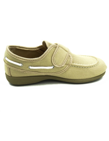 nautico de tela para nino con suela de caucho