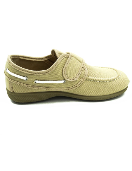 nautico de tela para nino con suela de caucho