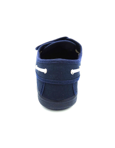 nautico de tela para nino con suela de caucho
