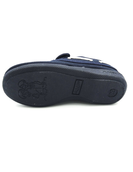 nautico de tela para nino con suela de caucho