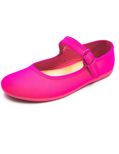 mercedita de tela con la suela de goma para nina