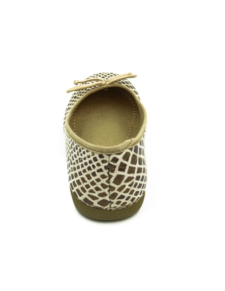 manoletina de tela con estampado de piton para nina