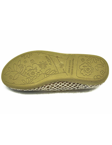 manoletina de tela con estampado de piton para nina