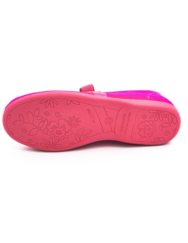 manoletina de tela con lazo de goma elastica para nina