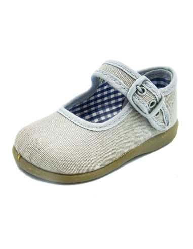 mercedita clasica para nina de tela con la suela de goma
