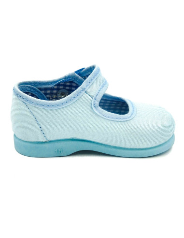 mercedita clasica para nina de tela con la suela de goma