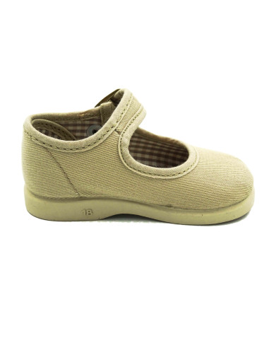 mercedita clasica para nina de tela con la suela de goma