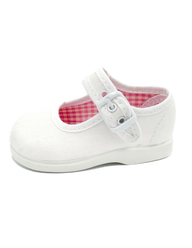 mercedita clasica para nina de tela con la suela de goma