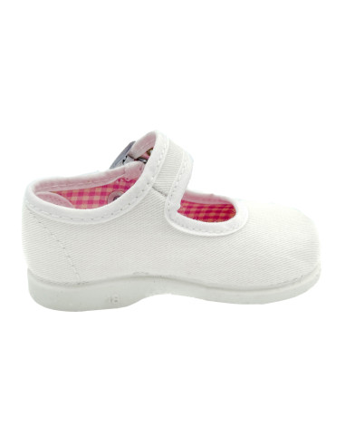mercedita clasica para nina de tela con la suela de goma