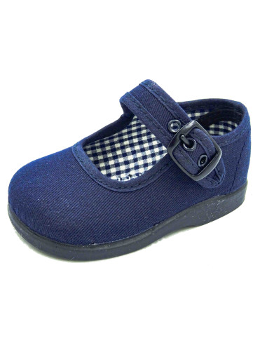 mercedita clasica para nina de tela con la suela de goma