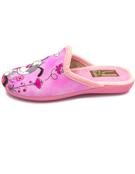 zapatilla de casa para chica con suela de goma