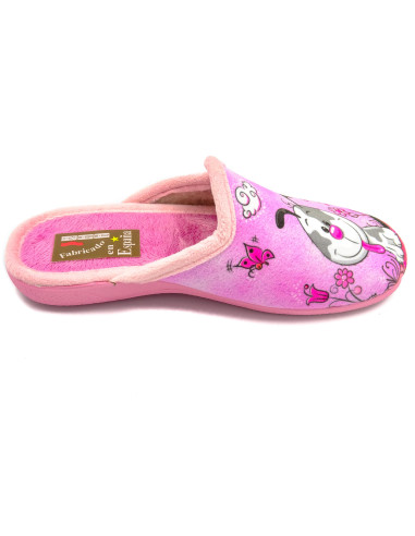 zapatilla de casa para chica con suela de goma