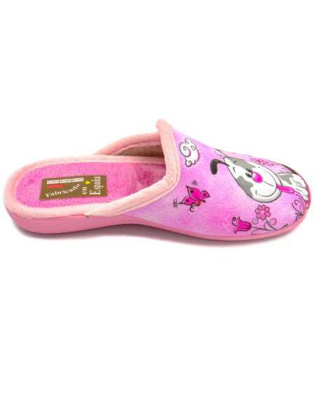 zapatilla de casa para chica con suela de goma