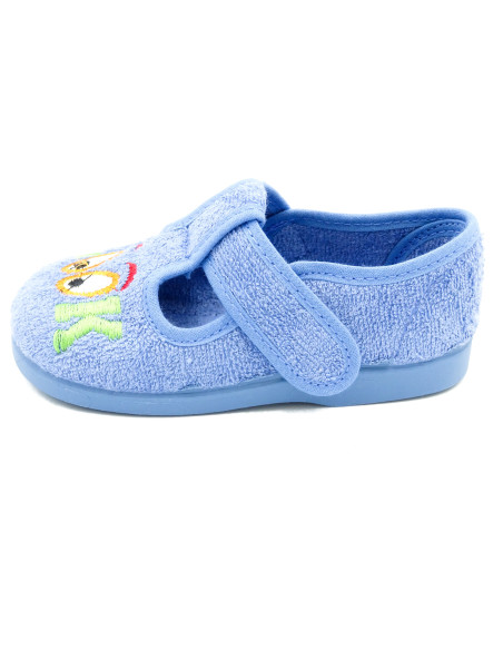 zapatilla de casa de toalla para nino con suela de goma