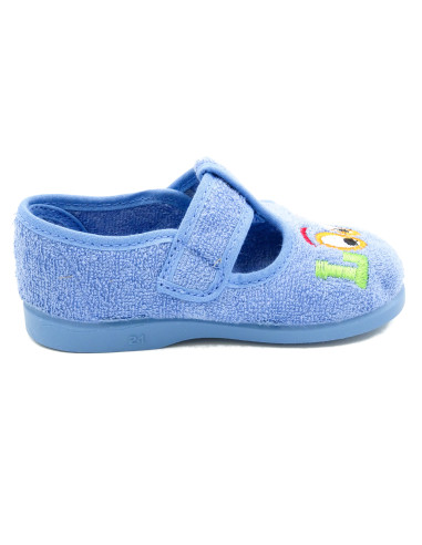 zapatilla de casa de toalla para nino con suela de goma