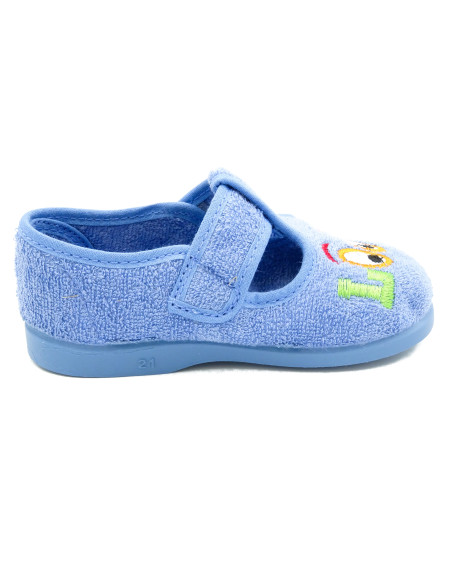 zapatilla de casa de toalla para nino con suela de goma