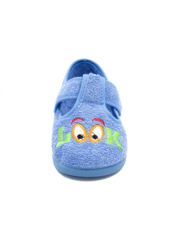zapatilla de casa de toalla para nino con suela de goma