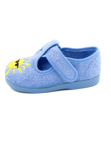 zapatilla de casa para nino de toalla y con suela de goma