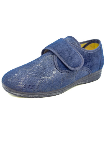 zapatilla de casa para senora tipo zapato con suela de goma