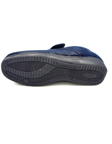 zapatilla de casa para senora tipo zapato con suela de goma