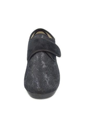 zapatilla de casa para senora tipo zapato con suela de goma