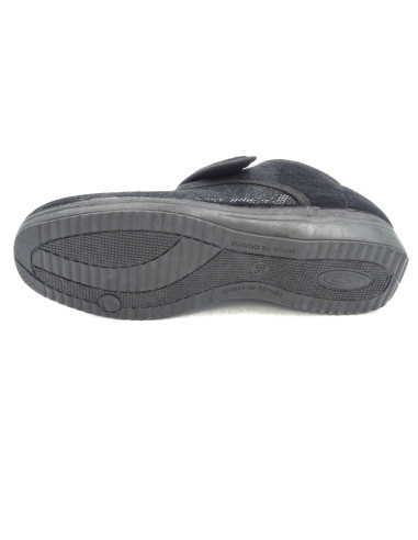 zapatilla de casa para senora tipo zapato con suela de goma