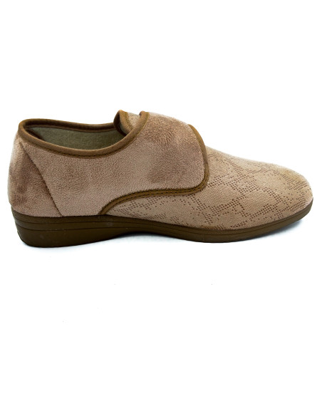 zapatilla de casa para senora tipo zapato con suela de goma