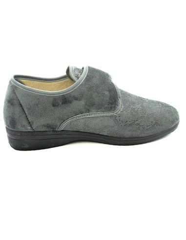 zapatilla de casa para senora tipo zapato con suela de goma