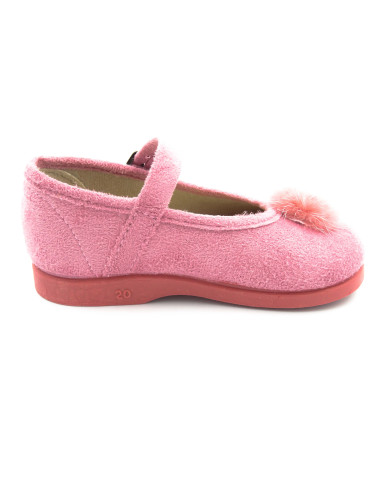 mercedita de serratex con pompon y hebilla para nina