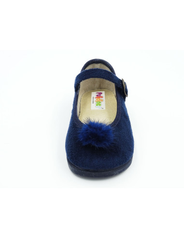 mercedita de serratex con pompon y hebilla para nina