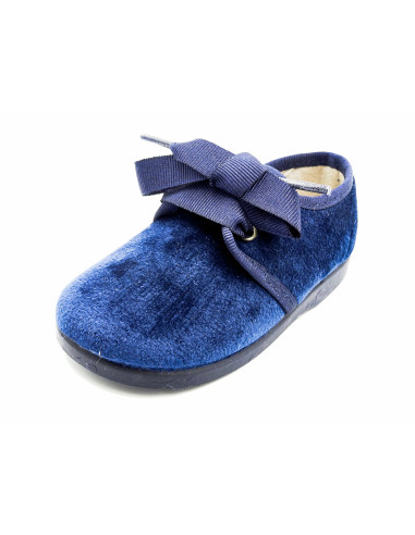 blucher de terciopelo con cordones de raso para nino