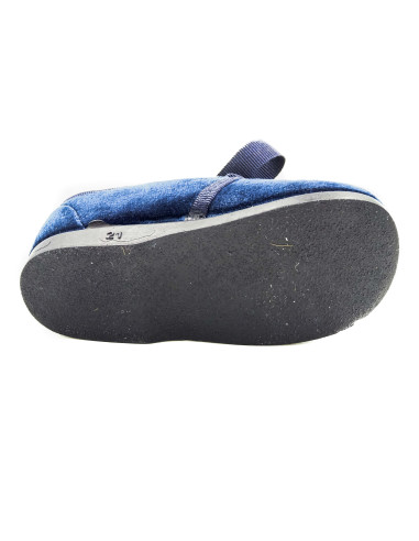 blucher de terciopelo con cordones de raso para nino