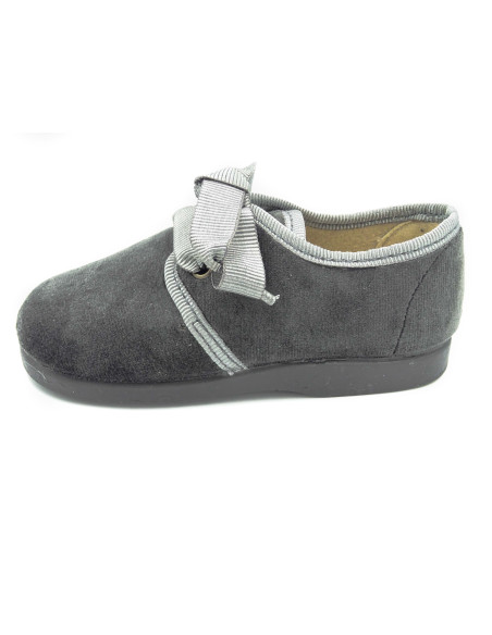 blucher de terciopelo con cordones de raso para nino