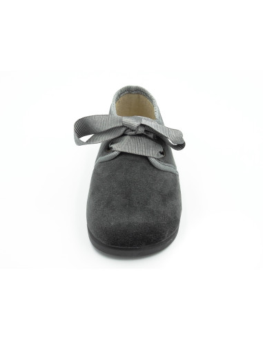 blucher de terciopelo con cordones de raso para nino