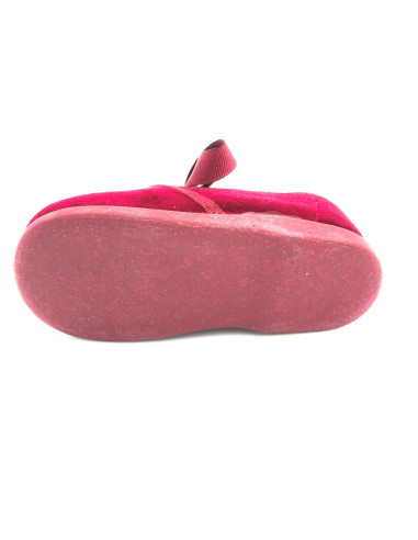 blucher de terciopelo con cordones de raso para nino