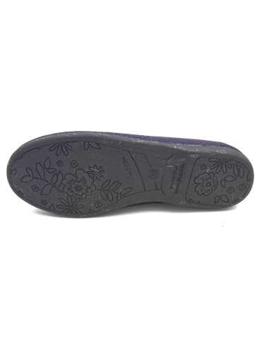 manoletina de lino para nina con un lazo en el empeine