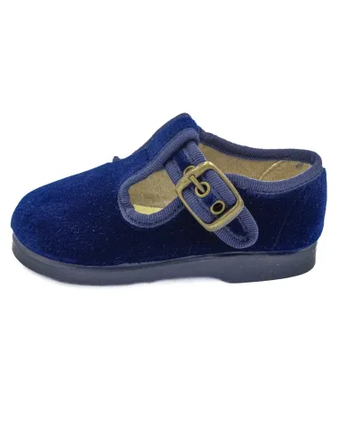 Pepito para nino de terciopelo con hebilla