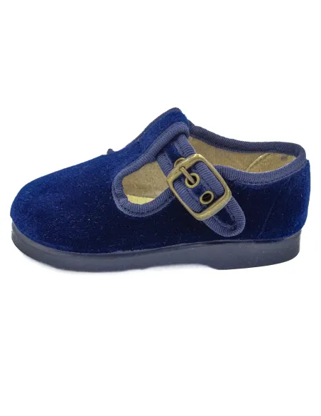 Pepito para nino de terciopelo con hebilla