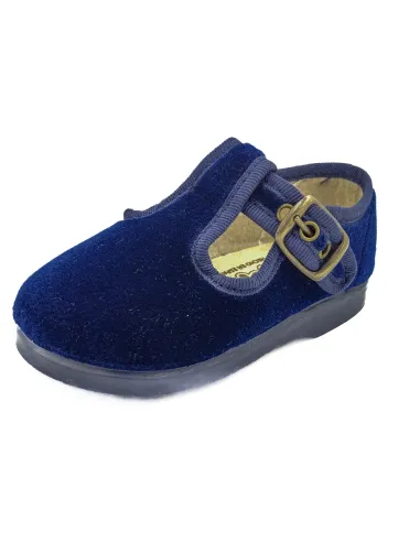 Pepito para nino de terciopelo con hebilla