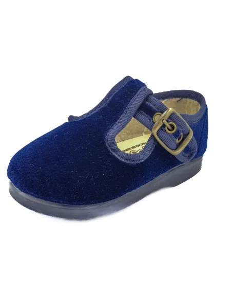 Pepito para nino de terciopelo con hebilla