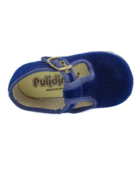 Pepito para nino de terciopelo con hebilla